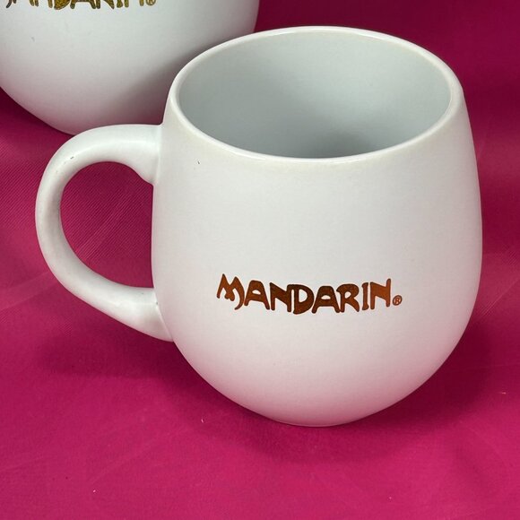 pair of Mandarin Restaurant weighty ceramic coffee mugs - Picture 4 of 6